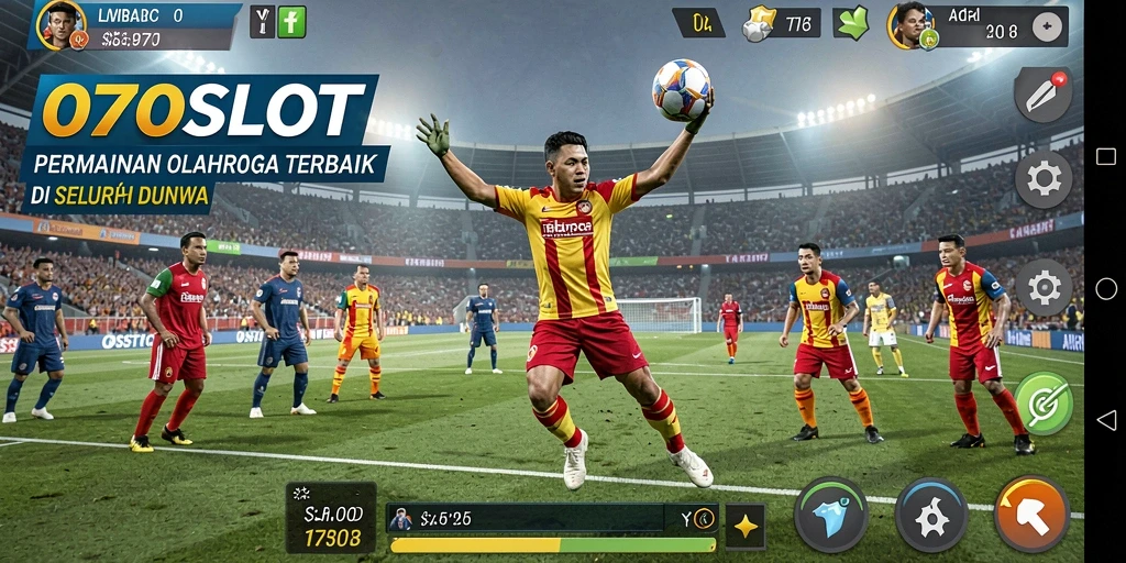 Tampilan gameplay menarik di 070SLOT saat pertandingan olahraga berlangsung.