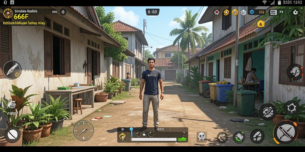 Tampilan gameplay menawan dari 666F yang menampilkan interaksi karakter.