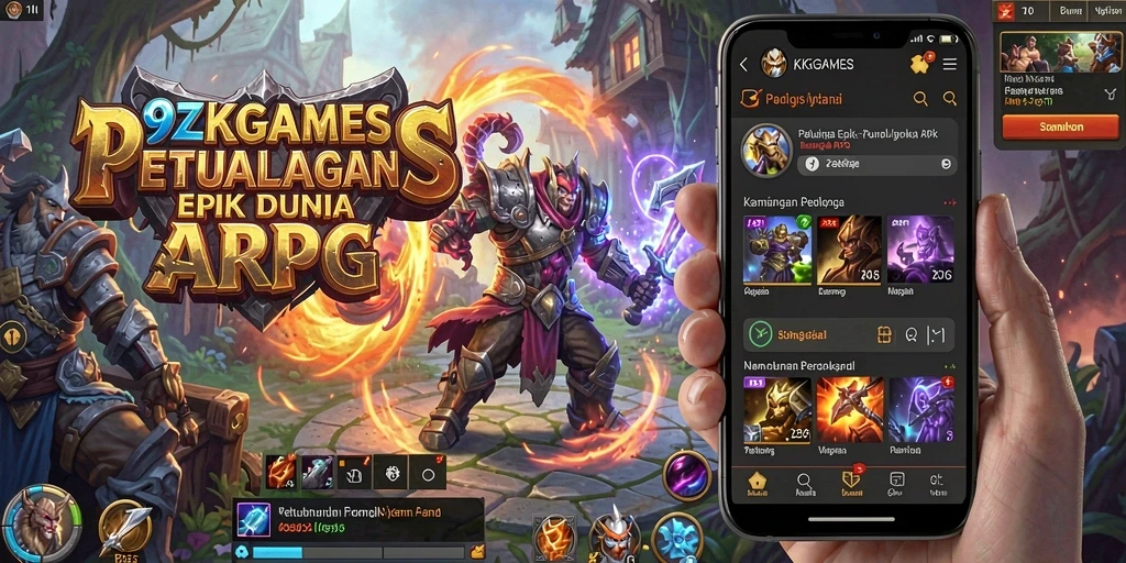 Tampilan menarik dari gameplay ARPG 9ZKGAMES yang mendebarkan.