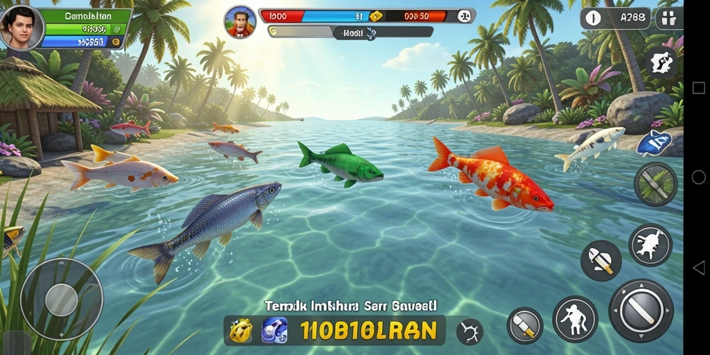 Screenshot menunjukkan aksi Tembak Ikan yang seru di API288.