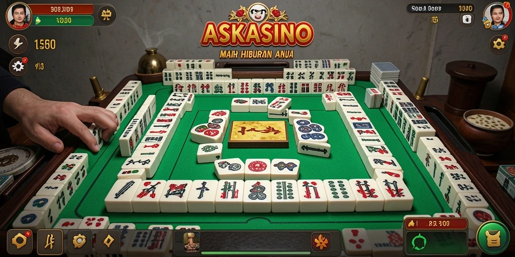 Tampilan gameplay ASKSINO yang menarik dan imersif dalam bermain Mahjong.