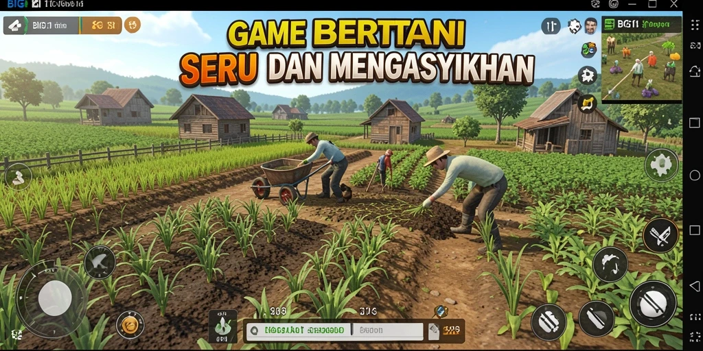 Screenshot utama BIG11 yang menampilkan gameplay pertanian yang menarik.