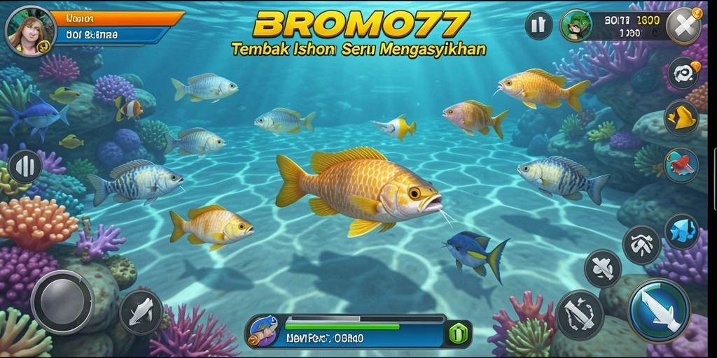 Gameplay BROMO77 yang menampilkan keseruan tembak ikan.