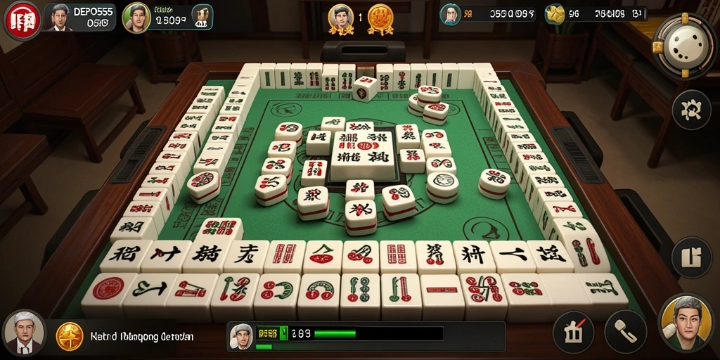 Tampilan gameplay seru dan menantang DEPO555 Mahjong.
