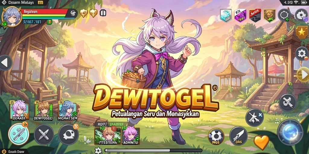 Tampilan gameplay DEWITOGEL yang penuh warna dan interaktif.