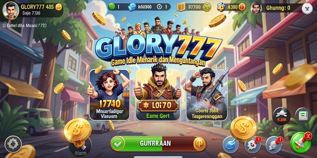 Tampilan gameplay GLORY777 yang mengasyikkan dan penuh warna.