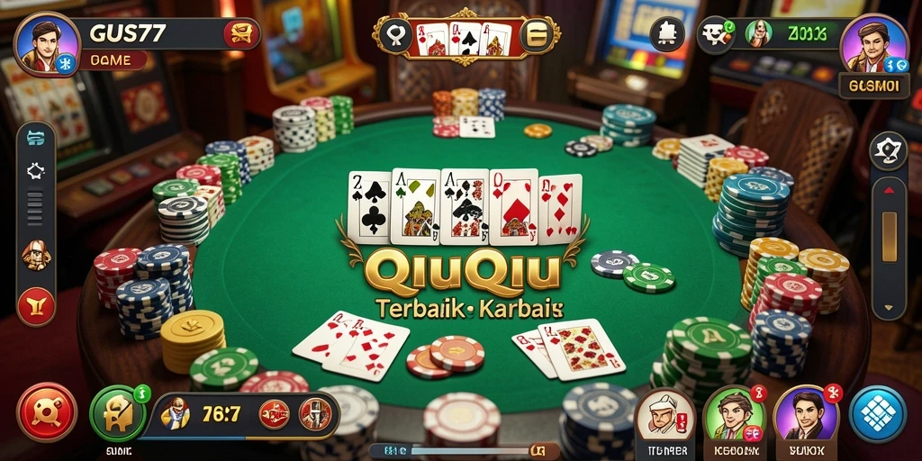 Tampilan gameplay QiuQiu yang menegangkan di GUS77.