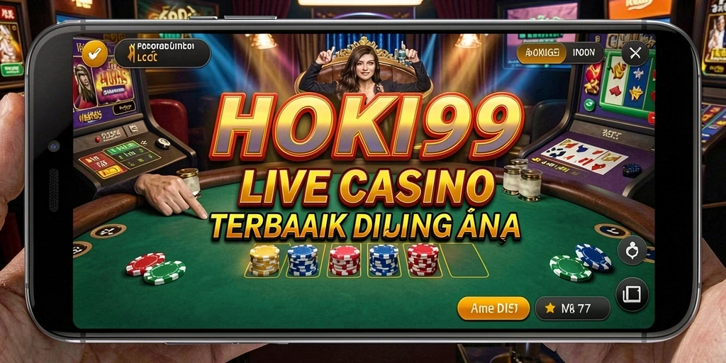 Tampilan gameplay HOKI99 yang dinamis dan interaktif dalam Live Casino.