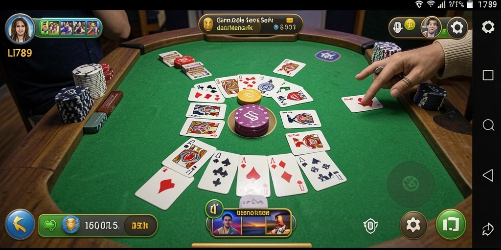 Tampilan gameplay LI789 dengan suasana seru permainan Gaple.