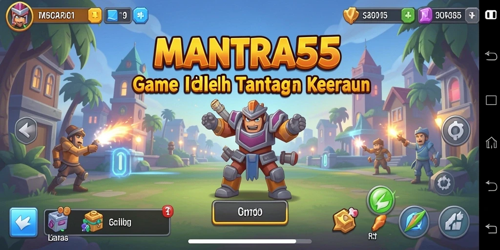 Tampilan gameplay MANTRA55 yang menampilkan aksi seru dan interaktif.