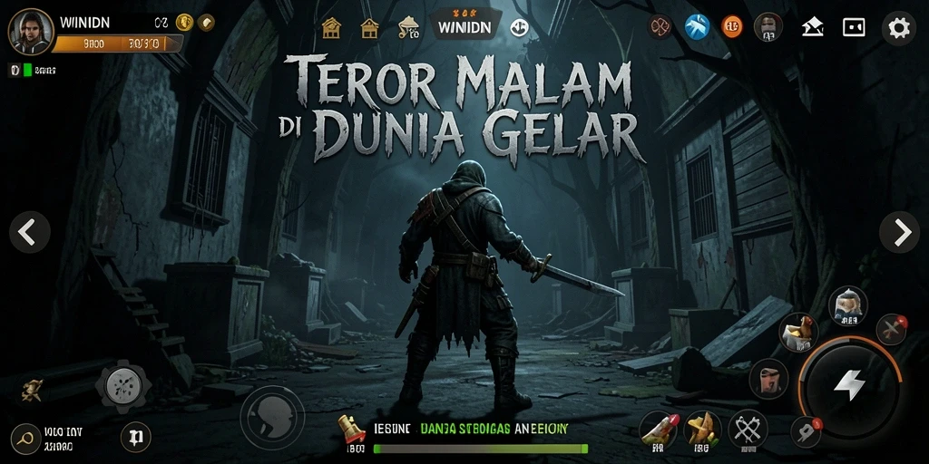 Screenshot gameplay <strong>WINIDN</strong> yang menampilkan suasana Horror yang menegangkan.
